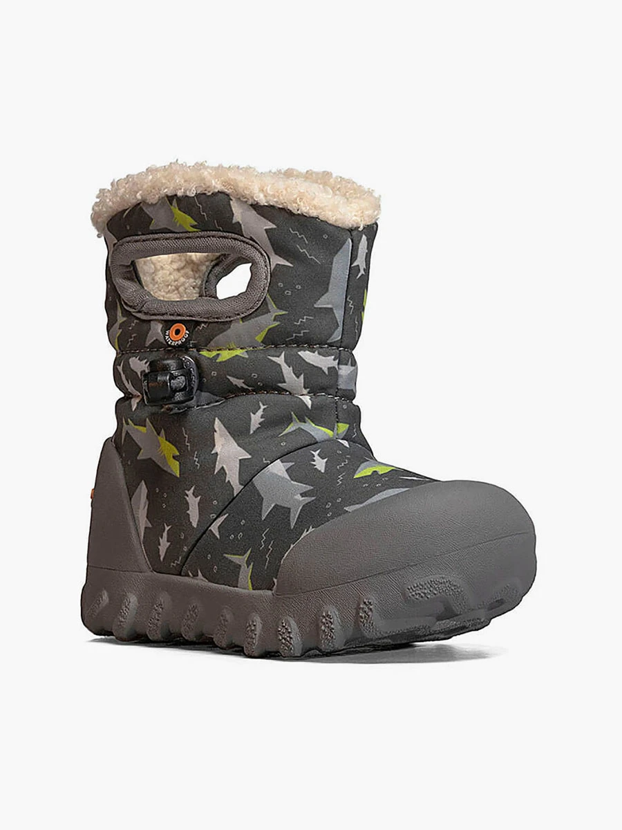 BOGS Dark Gray Multi B-Moc Sharks 6 BOGS Dark Gray Multi B-Moc Sharks - Image 5