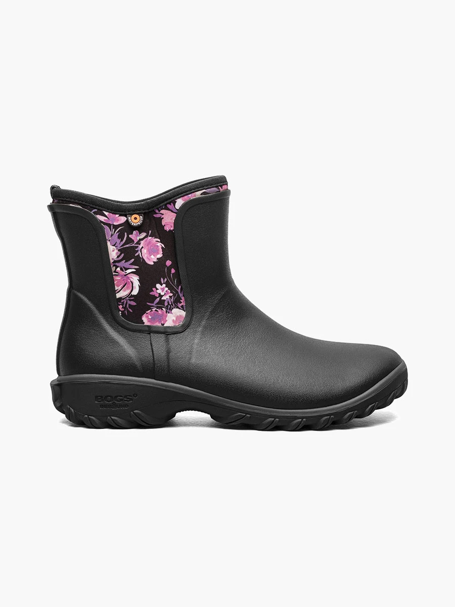 BOGS Black Multi Sauvie Slip On Boot Painterly 3 BOGS Black Multi Sauvie Slip On Boot Painterly