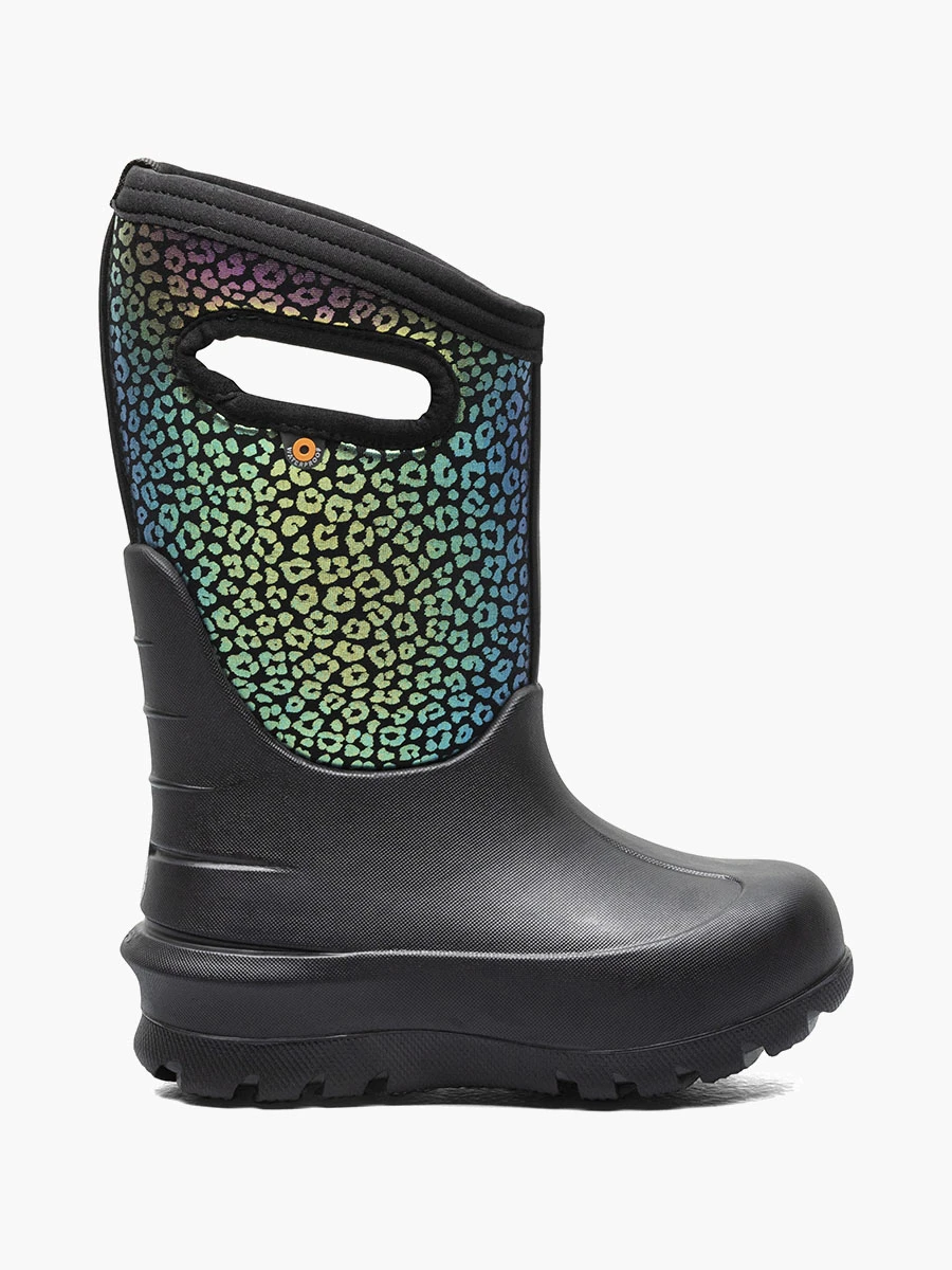 BOGS Black Multi Neo-Classic Rainbow Leopard 3 BOGS Black Multi Neo-Classic Rainbow Leopard