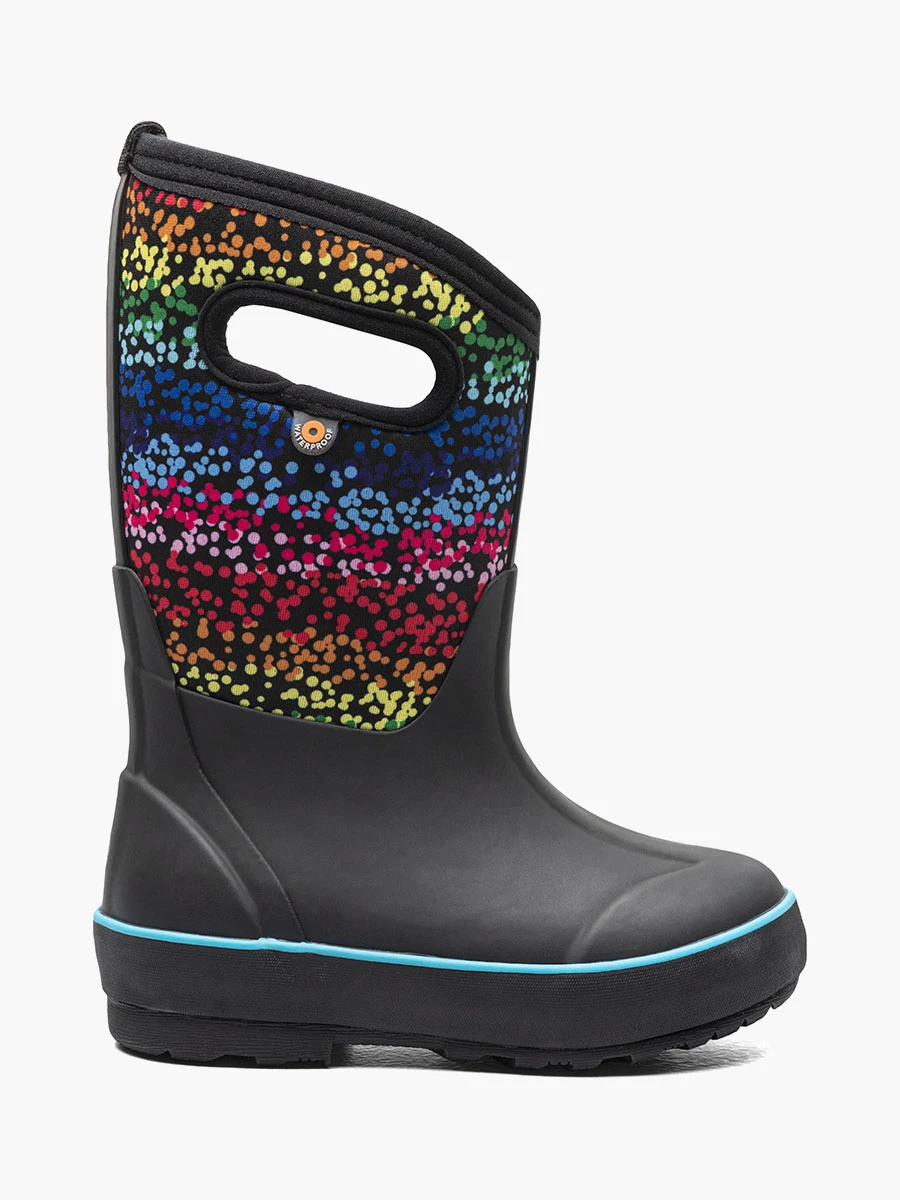 BOGS Black Multi Design A Boot Rainbow Dots 3 BOGS Black Multi Design A Boot Rainbow Dots