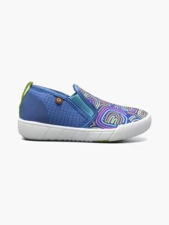 BOGS Royal Blue Multi Kicker II Slip On Cloud Geo